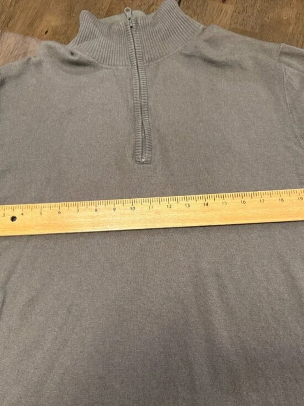 The North Face Brown Knit 1/4 Zip Pullover Sweater Men's Sz L